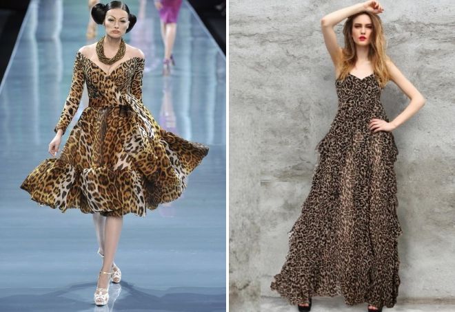 леопардовые платья