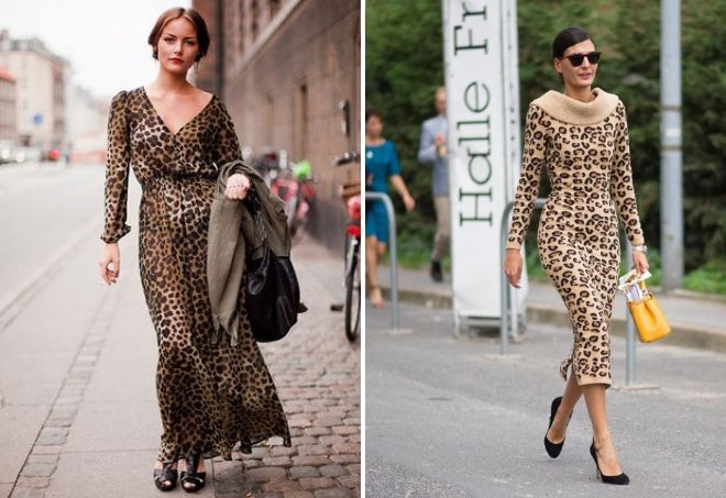 с чем носить леопардовое платье