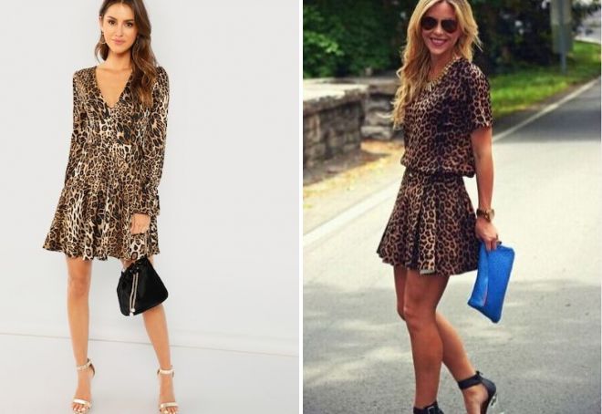 леопардовое платье-сумка